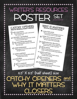 Preview of Poster set: Catchy Openers and Why It Matters Closers