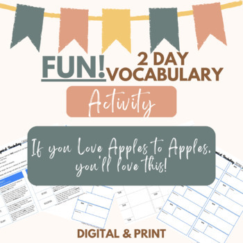 Preview of Categorical Vocab: The fun way to master vocabulary! 1-3 Day Activity