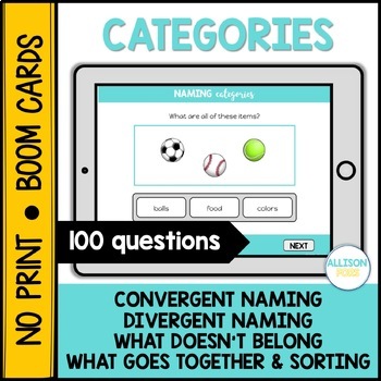 Preview of Categories Speech Therapy Activities BOOM Cards™️ Digital Activities