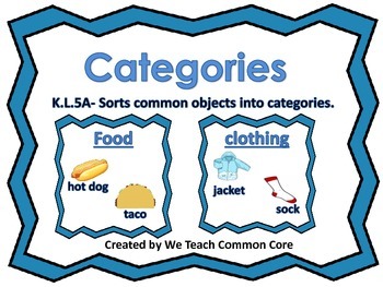 Preview of Categories-Classifying and Sorting Objects Literacy Word Work Daily 5 Station