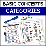 Categories Speech Therapy Activities NO PREP Basic Concept