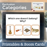 Categories Exclusion Printable and Boom Cards Speech Thera
