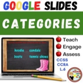 Categories GOOGLE Slides Vocabulary Sorting - Digital Voca