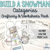 Categories- No Prep Winter Theme- Build a Snowman