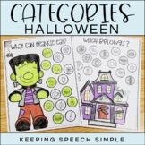 Categories No Prep Worksheets - Halloween Themed