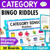 Categories Speech Therapy Activities Category Bingo Riddle
