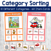 Categories Speech Therapy Sorting Activity with Visual Supports