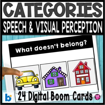 Preview of Categories Visual Perception - Category Speech and Visual Boom Cards
