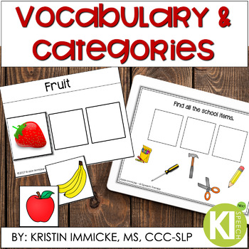 Preview of Categories & Vocabulary Language Practice with Boom Cards