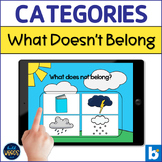 What Does Not Belong Categories Speech Therapy Boom Cards ™