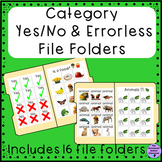 Categories Yes No Question File Folders with photos for Sp