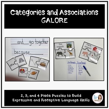 Preview of Categories and Associations Puzzles for Speech Therapy