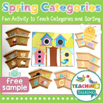 Preview of Categories for Speech Therapy - Spring Kindergarten Center (Freebie)