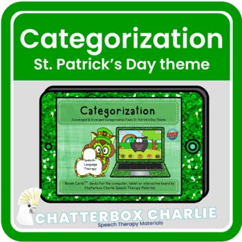 Preview of Categorization for St. Patrick's Day Boom Cards Speech Language Therapy