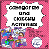 Categorize & Classify Activities