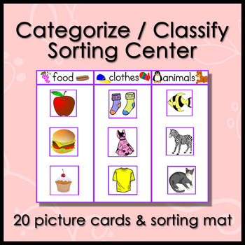 Preview of Categorize / Classify Center Activity