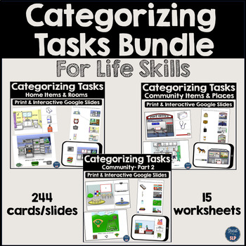 Preview of Categorizing Tasks Growing Bundle- Home & Community