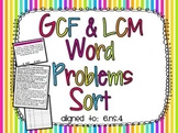 Categorizing and Solving GCF and LCM Word Problems