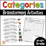 Category Activity for Kids: Categories Brainstorm for Spee