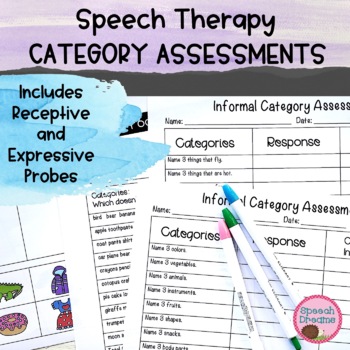 Preview of Speech Therapy Category Assessment