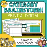 Category Brainstorm! Fun Scattergories™ Type Game - Print 