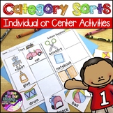 Category Sorts / Concept Sorts and Phonics Printables & Ce