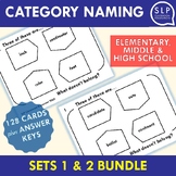 Category Naming Activity for Speech Therapy Elementary Mid