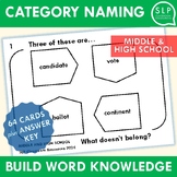 Category Naming Activity for Speech Therapy - Middle and H