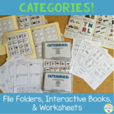 Category File Games, Interactive Books, and No-Prep Worksheets