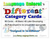 "Different" Category Practice Cards - Set of 80