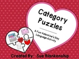 Category Puzzles:  A Fun Valentine's Day Language Activity