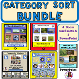 Category Sort Boom Card Bundle 5 Sets - Food, Animals, Com