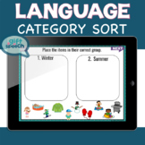 Category sorting speech therapy activity for categories