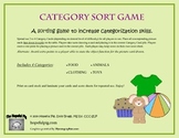 Category Sort Game for Vocabulary and Categorization Skills
