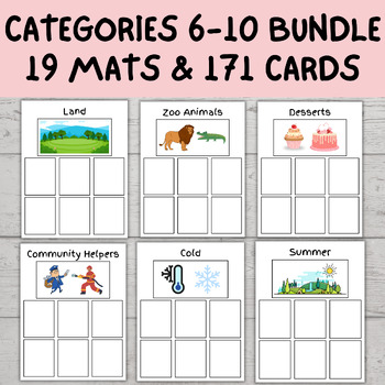 Preview of Category Sorting Bundle 6-10 | Speech Therapy | Sorting Objects Into Categories