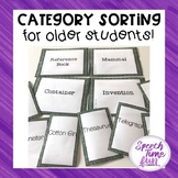 Category Sorting for Older Students
