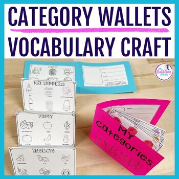 Preview of Categorizing Activity Vocabulary Activities Wallet Craft for Language Therapy