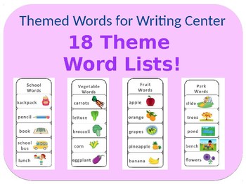 Preview of Category Words for Writing