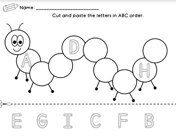 Caterpillar ABC Sequencing Printable and Google Slides for Distance ...