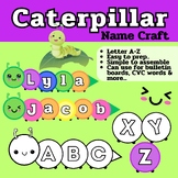 Caterpillar Alphabets, A-Z, a-z template, Name craft, bull