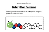 Caterpillar Color Pattern Worksheet