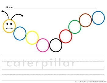 Colors - Caterpillar Printable by All Set Scholars | TpT