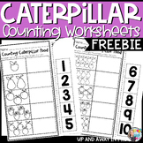 Caterpillar Counting Worksheet FREEBIE