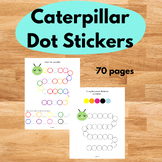 Caterpillar Dot Sticker Pattern Do-A-Dot Decoding Math Gam