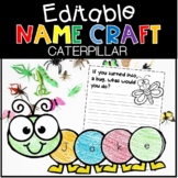Caterpillar Editable Name Craft and Writing Prompts