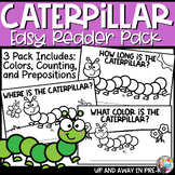 Caterpillar Emergent Readers - Colors, Counting, Prepositi