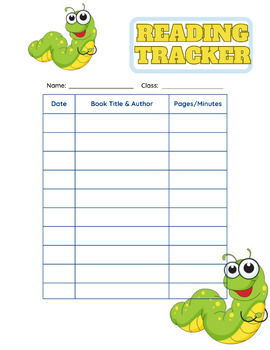 Preview of Caterpillar English Reading Tracker