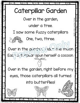 Caterpillar Garden - Butterfly Poem for Kids by Little Learning Corner