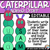 Caterpillar Name Craft - Bulletin Board - EDITABLE - Sprin