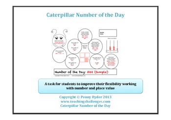 Preview of Caterpillar Number of the Day